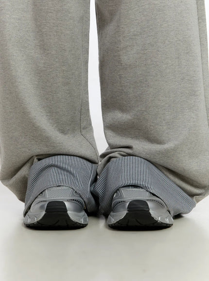 Two-Toned Wide-Leg Sweatpants CA502