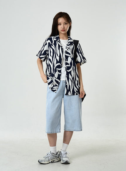 Basic Long Denim Shorts CU7