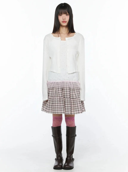 round-neck-eyelet-cropped-cardigan-iy526