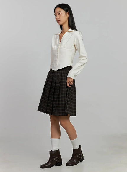 corduroy-pintuck-blouse-ij502