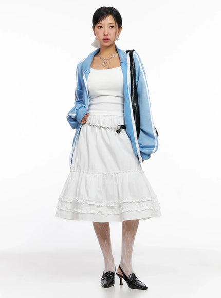 Oversized Track Zip-Up Jersey IG527