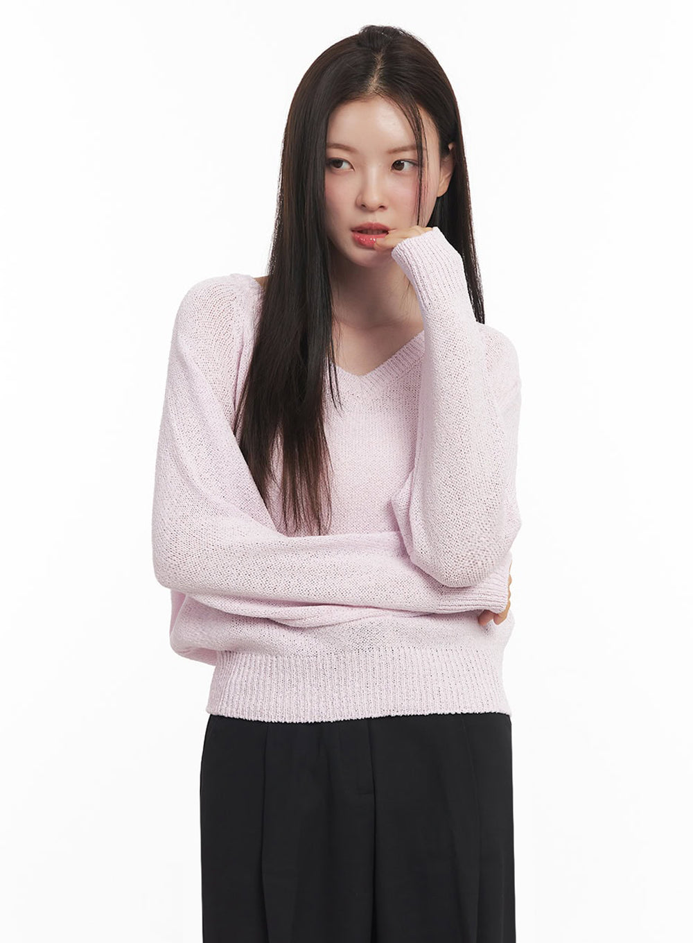 sheer-v-neck-sweater-top-iy509