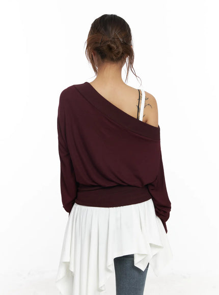 asymmetric-one-shoulder-long-sleeve-top-cf513