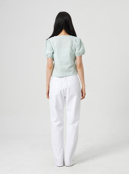 Puff Sleeve Button Blouse OA317