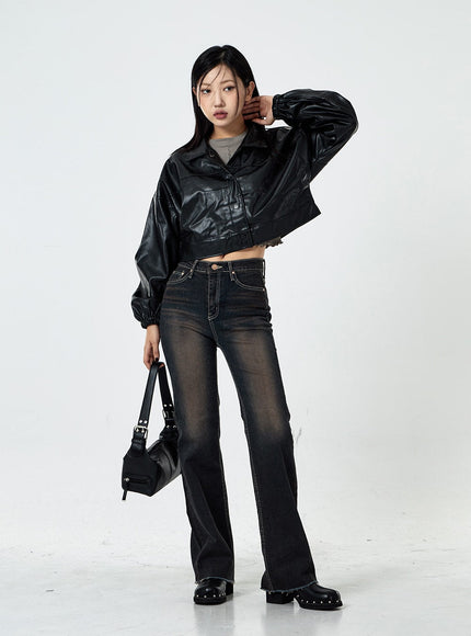 Basic Washed Bootcut Jeans CS07