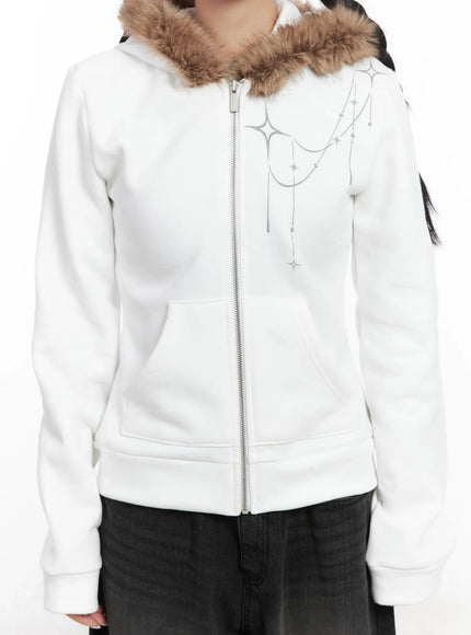 faux-fur-trim-cropped-hoodie-cn528