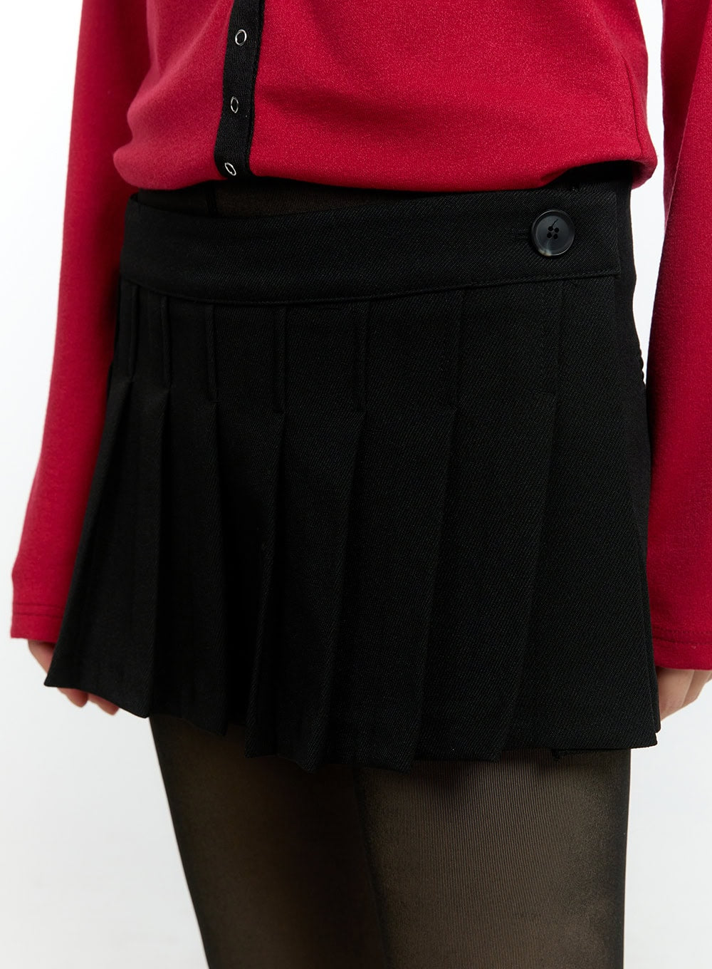 buttoned-pleated-mini-skirt-cf507