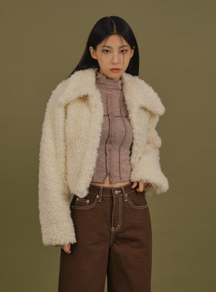 Faux Fur Cropped Jacket J6