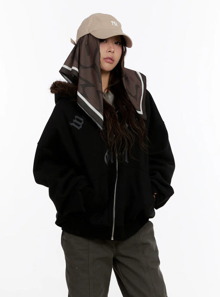 oversized-graphic-faux-fur-zip-hoodie-cn527