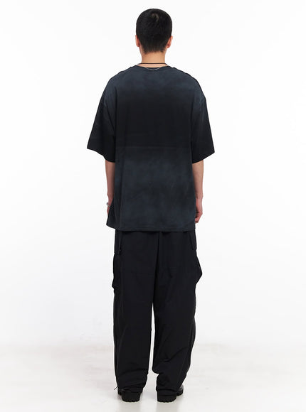 men-s-cargo-balloon-fit-windbreaker-pants-black-iu503