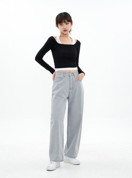 Wide Leg Cotton Pants CA05