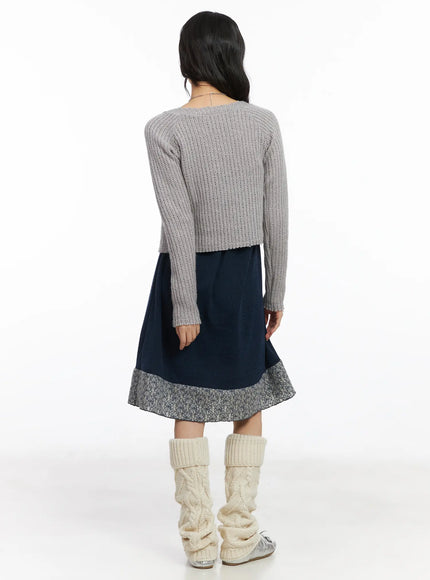 One-Button Knit Cardigan CD531