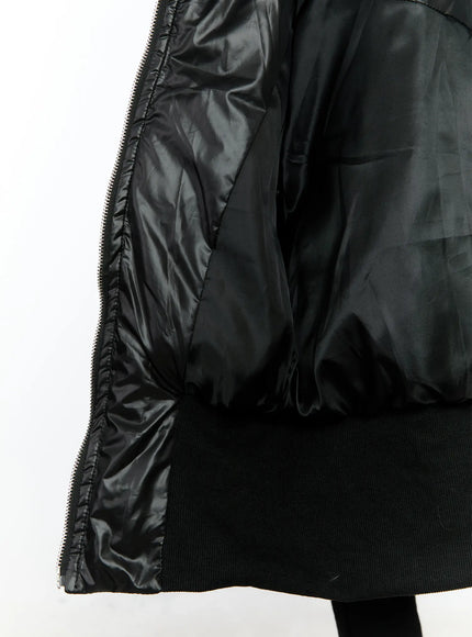 Cropped Faux-Fur Hood Puffer Jacket CN517