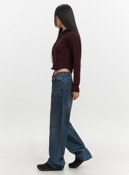 Brianna Dark Washed Wide-Leg Jeans IF510