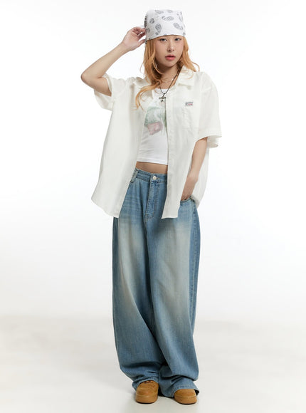 oversized-collared-short-sleeve-shirt-cy505