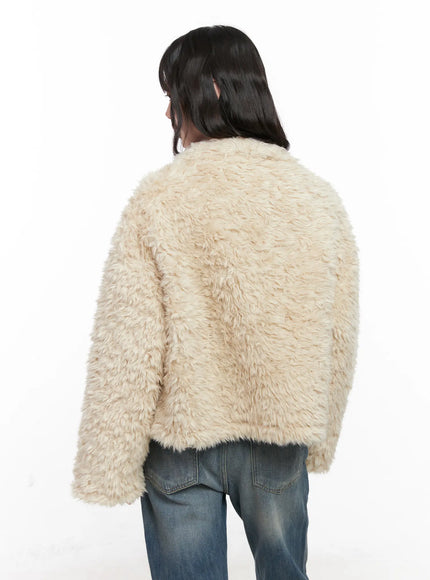 Oversized Faux Fur Jacket CN510
