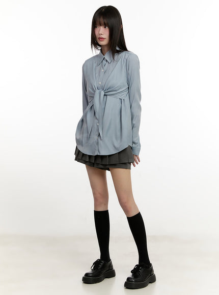 Wrap Collared Blouse Shirt CM513