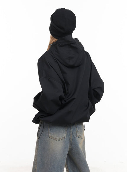 Essential Oversized Hooded Windbreaker Jacket CM506