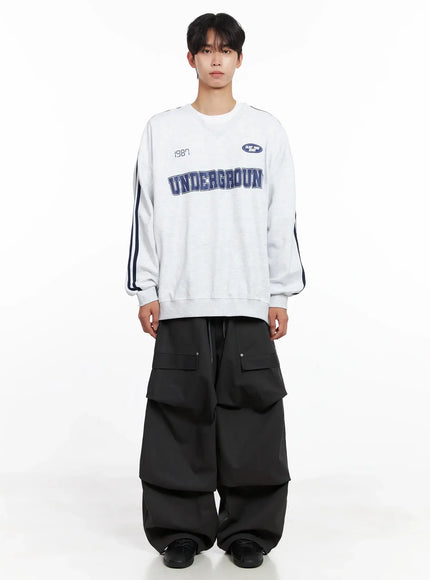 Men's Graphic V-Neck Sweatshirt IO516