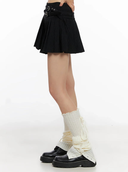 double-belt-pleated-mini-skirt-in503