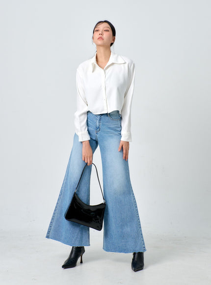 Cropped Button Shirt IJ331