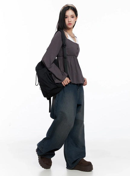 shirred-flowy-buttoned-long-sleeve-is525