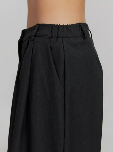 Relaxed Fit Wide-Leg Trousers IJ502