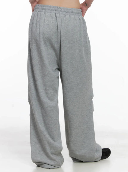 Pintuck Wide Leg Sweatpants IS508