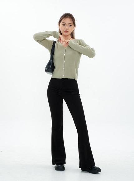 Boot-cut Shirring Banded Pants CM29
