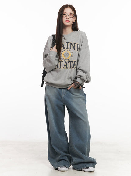 Maine Graphic Oversized Sweatshirt CM511