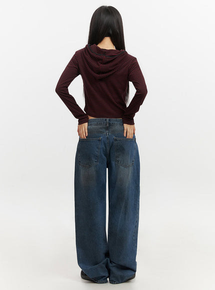 Brianna Dark Washed Wide-Leg Jeans IF510