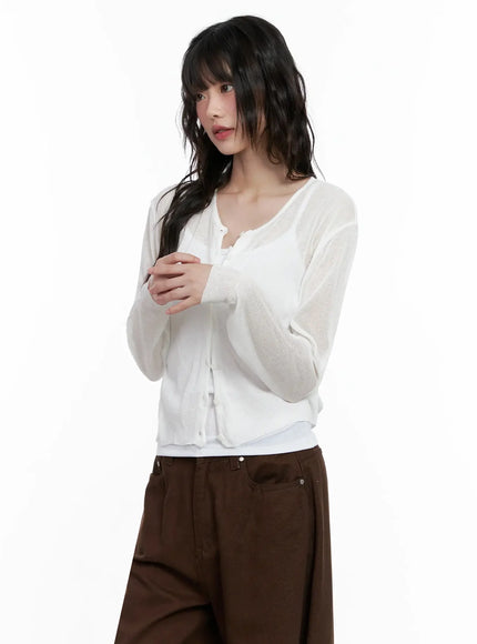 Brown Sheer Cardigan IL531