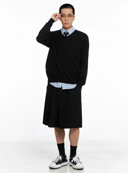 Men's V-neck Knit Pullover IG529