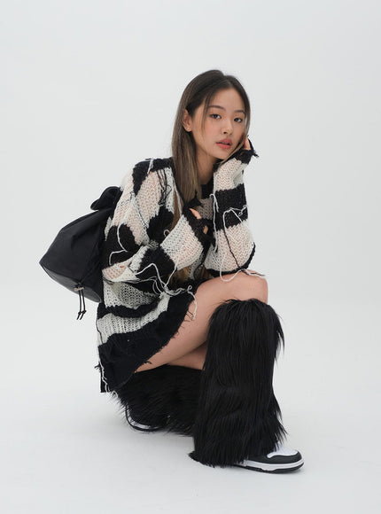 Pleated Hem Denim Skirt