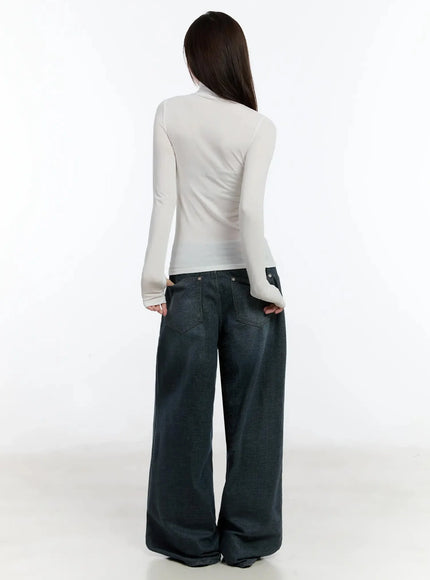 Elegant White Turtleneck Top ID526