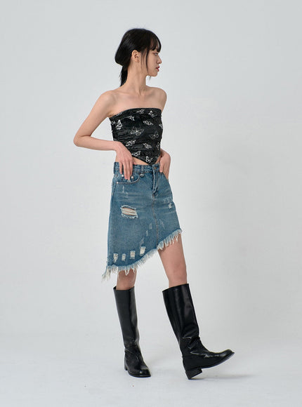 Velvet Butterfly Sleeveless Crop Top BN22