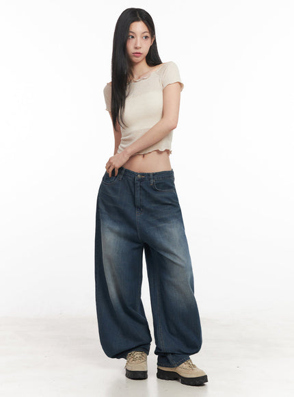 Sheer Frill Off-Shoulder Crop Top IY516