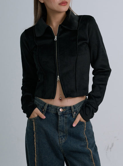Retro Stitching Wide Denim Pants CO21