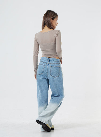 Two Tone Zip-Up Cropped Top CG31