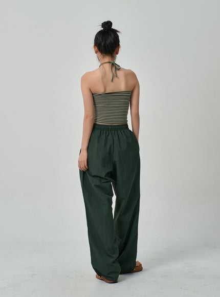 Drawstring Baggy Track Pants IF309