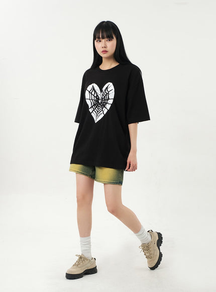 Yellow Wash Denim Shorts CA328