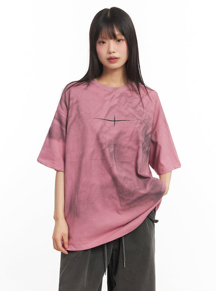 Spray-Dye Graphic Oversize T-Shirt IY502