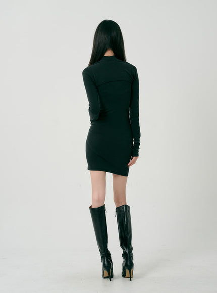 Bolero And Sleeveless Mini Dress Set ID07