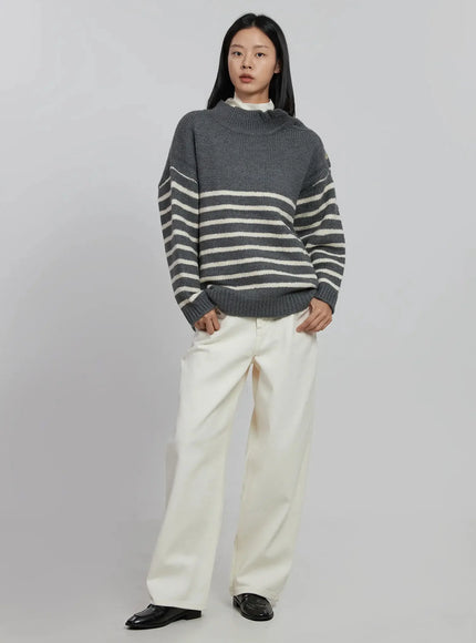 shoulder-cutout-striped-knit-sweater-id504