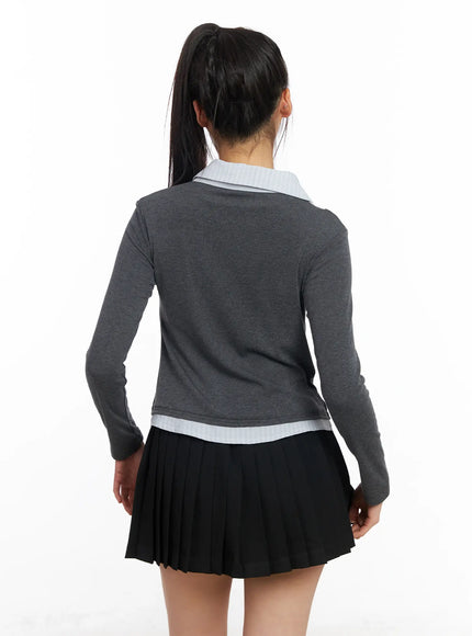 layered-button-up-cowl-neck-long-sleeve-top-cf504