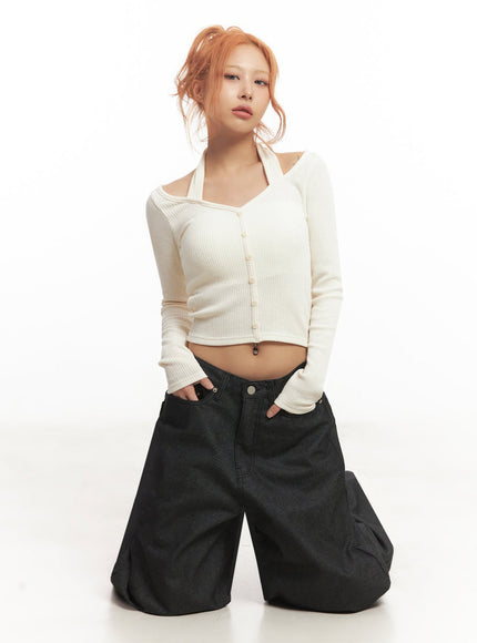 Kassandra Wide-Leg Baggy Jeans IA515