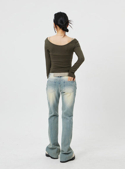 Low Rise Bootcut Jeans CF315