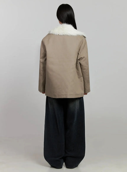 Faux Fur Trim Hunter Jacket IJ502