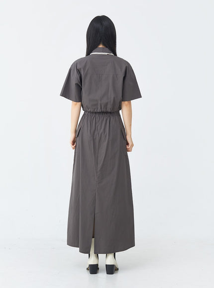 Drawstring Cropped Shirt UU1407