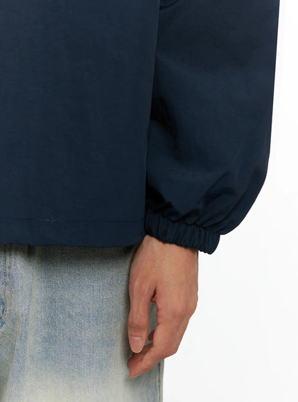 mens-v-neck-lettering-windbreak-pullover-io517